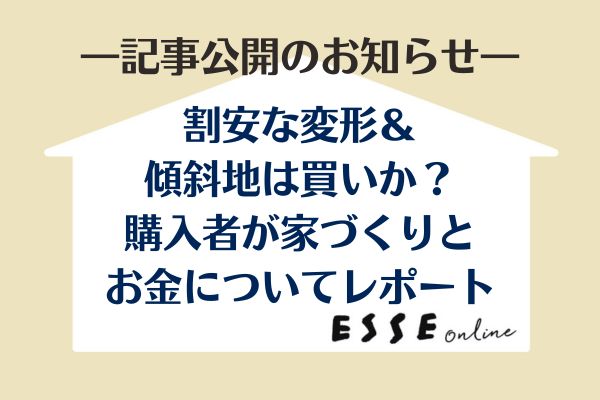 ESSEonline傾斜地の外構費用